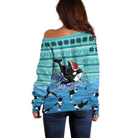 Love Oracle Whale Christmas Off Shoulder Sweater Xmas Holiday Patterns - Wonder Print Shop