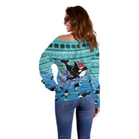 Love Oracle Whale Christmas Off Shoulder Sweater Xmas Holiday Patterns - Wonder Print Shop