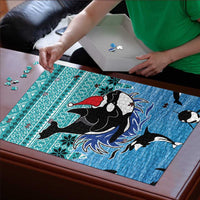 Love Oracle Whale Christmas Puzzle Xmas Holiday Patterns - Wonder Print Shop