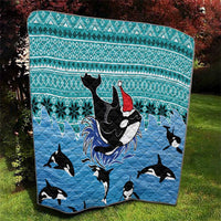 Love Oracle Whale Christmas Quilt Xmas Holiday Patterns - Wonder Print Shop