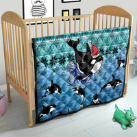 Love Oracle Whale Christmas Quilt Xmas Holiday Patterns - Wonder Print Shop