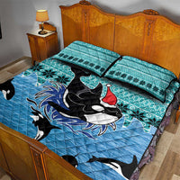 Love Oracle Whale Christmas Quilt Bed Set Xmas Holiday Patterns - Wonder Print Shop