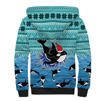 Love Oracle Whale Christmas Sherpa Hoodie Xmas Holiday Patterns - Wonder Print Shop