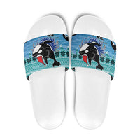 Love Oracle Whale Christmas Slide Sandals Xmas Holiday Patterns - Wonder Print Shop
