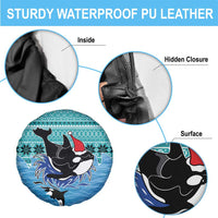 Love Oracle Whale Christmas Spare Tire Cover Xmas Holiday Patterns - Wonder Print Shop