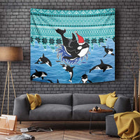 Love Oracle Whale Christmas Tapestry Xmas Holiday Patterns - Wonder Print Shop
