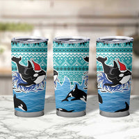 Love Oracle Whale Christmas Tumbler Cup Xmas Holiday Patterns - Wonder Print Shop