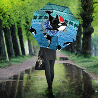 Love Oracle Whale Christmas Umbrella Xmas Holiday Patterns - Wonder Print Shop