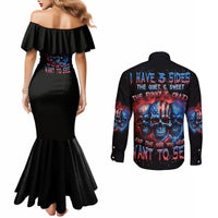 i-have-3-sides-3-skulls-couples-matching-mermaid-dress-and-long-sleeve-button-shirt