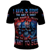 I Have 3 Sides 3 Skulls Polo Shirt - Wonder Print Shop
