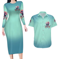 Judge Me When You're Perfect Couples Matching Long Sleeve Bodycon Dress and Hawaiian Shirt - Wonder Print Shop