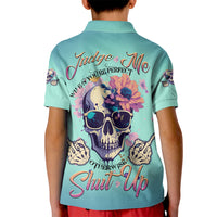 Judge Me When You're Perfect Kid Polo Shirt - Wonder Print Shop
