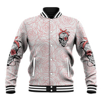 Warning Kinda Crazy Tattooed Girl Rose Baseball Jacket - Wonder Print Shop