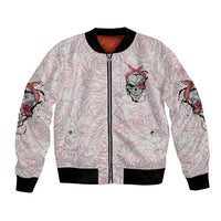 Warning Kinda Crazy Tattooed Girl Rose Bomber Jacket - Wonder Print Shop