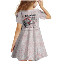 Warning Kinda Crazy Tattooed Girl Rose Family Matching Mermaid Dress and Hawaiian Shirt - Wonder Print Shop