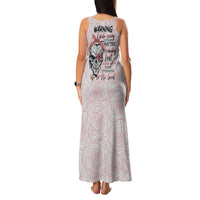 Warning Kinda Crazy Tattooed Girl Rose Family Matching Tank Maxi Dress and Hawaiian Shirt - Wonder Print Shop