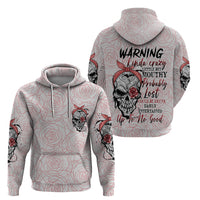 Warning Kinda Crazy Tattooed Girl Rose Hoodie - Wonder Print Shop