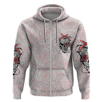 Warning Kinda Crazy Tattooed Girl Rose Hoodie - Wonder Print Shop