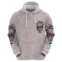 Warning Kinda Crazy Tattooed Girl Rose Hoodie - Wonder Print Shop