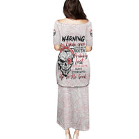 Warning Kinda Crazy Tattooed Girl Rose Puletasi - Wonder Print Shop
