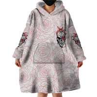 Warning Kinda Crazy Tattooed Girl Rose Wearable Blanket Hoodie - Wonder Print Shop