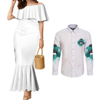 dont-try-to-figure-me-out-messy-bun-couples-matching-mermaid-dress-and-long-sleeve-button-shirt