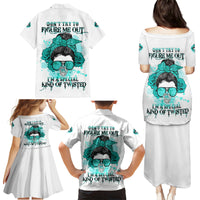 Don't Try To Figure Me Out Messy Bun Family Matching Puletasi Dress and Hawaiian Shirt - Wonder Print Shop