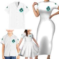 Don't Try To Figure Me Out Messy Bun Family Matching Short Sleeve Bodycon Dress and Hawaiian Shirt - Wonder Print Shop