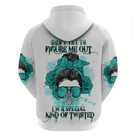 Don't Try To Figure Me Out Messy Bun Hoodie - Wonder Print Shop