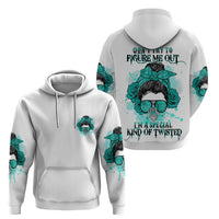 Don't Try To Figure Me Out Messy Bun Hoodie - Wonder Print Shop