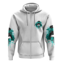 Don't Try To Figure Me Out Messy Bun Hoodie - Wonder Print Shop