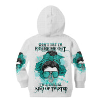 Don't Try To Figure Me Out Messy Bun Kid Hoodie - Wonder Print Shop