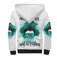 Don't Try To Figure Me Out Messy Bun Sherpa Hoodie - Wonder Print Shop