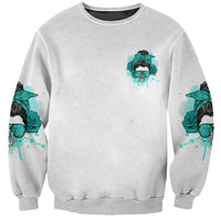 Don't Try To Figure Me Out Messy Bun Sweatshirt - Wonder Print Shop