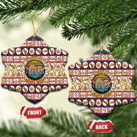 Sloth I'm Not Lazy I'm Energy Efficient Christmas Ceramic Ornament Xmas Holiday Patterns - Wonder Print Shop