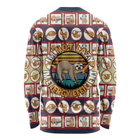 Sloth I'm Not Lazy I'm Energy Efficient Christmas Long Sleeve Shirt Xmas Holiday Patterns - Wonder Print Shop