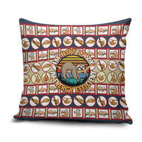Sloth I'm Not Lazy I'm Energy Efficient Christmas Pillow Cover Xmas Holiday Patterns - Wonder Print Shop