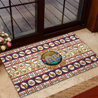 Sloth I'm Not Lazy I'm Energy Efficient Christmas Rubber Doormat Xmas Holiday Patterns - Wonder Print Shop