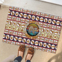 Sloth I'm Not Lazy I'm Energy Efficient Christmas Rubber Doormat Xmas Holiday Patterns - Wonder Print Shop