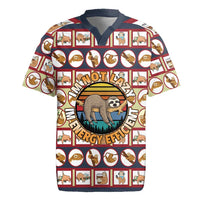 Sloth I'm Not Lazy I'm Energy Efficient Christmas Rugby Jersey Xmas Holiday Patterns - Wonder Print Shop