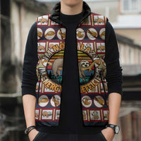 Sloth I'm Not Lazy I'm Energy Efficient Christmas Sleeveless Puffer Jacket Xmas Holiday Patterns - Wonder Print Shop