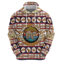 Sloth I'm Not Lazy I'm Energy Efficient Christmas Zip Hoodie Xmas Holiday Patterns - Wonder Print Shop