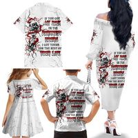 If You Got My Back In The Darkest Hours Family Matching Off Shoulder Long Sleeve Dress and Hawaiian Shirt - Wonder Print Shop