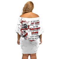 If You Got My Back In The Darkest Hours Off Shoulder Short Dress - Wonder Print Shop