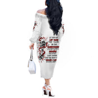 If You Got My Back In The Darkest Hours Off The Shoulder Long Sleeve Dress - Wonder Print Shop