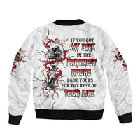 If You Got My Back In The Darkest Hours Sleeve Zip Bomber Jacket - Wonder Print Shop