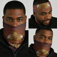 Aker Neck Gaiter Ancient Egyptian Sunset Gradient, Twin Lion Guardians, and Solar Disc - Wonder Print Shop