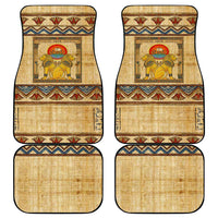 Aker Ancient Egyptian Car Mats with Hieroglyphic Pattern, Pyramid Symbol, and Twin Lion Guardians Motif - Wonder Print Shop