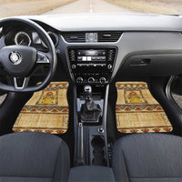 Aker Ancient Egyptian Car Mats with Hieroglyphic Pattern, Pyramid Symbol, and Twin Lion Guardians Motif - Wonder Print Shop