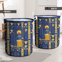 Amun Laundry Basket Ancient Egyptian Hieroglyphic, Pharaoh and Scarab - Wonder Print Shop